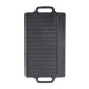 Dobbeltsidet støbejernsgrillplade, 38x23 cm | Støbejernsplade Dobbeltsidet støbejernsgrillplade, 38x23 cm | Støbejernsplade | |