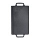 Dobbeltsidet støbejernsgrillplade, 38x23 cm | Støbejernsplade Dobbeltsidet støbejernsgrillplade, 38x23 cm | Støbejernsplade | |