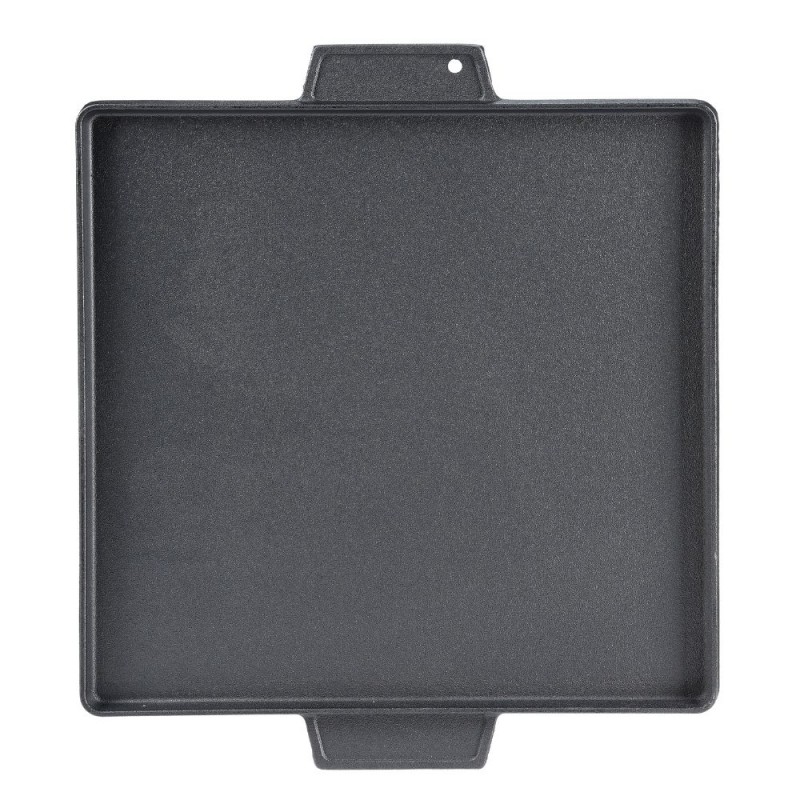 Dobbeltsidet støbejernsgrillplade, 38x38 cm | Støbejernsplade |  |