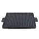 Dobbeltsidet støbejernsgrillplade, 38x38 cm | Støbejernsplade |  |
