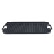 Dobbeltsidet støbejernsgrillplade, 51x26 cm | Støbejernsplade Dobbeltsidet støbejernsgrillplade, 51x26 cm | Støbejernsplade | |