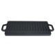 Dobbeltsidet støbejernsgrillplade, 38x23 cm | Støbejernsplade Dobbeltsidet støbejernsgrillplade, 38x23 cm | Støbejernsplade | |