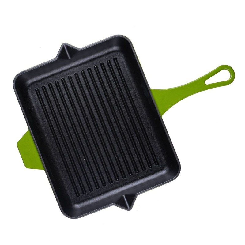 Emaljeret støbejernspande til grill Hosse, Bamboo, 23x32cm - 