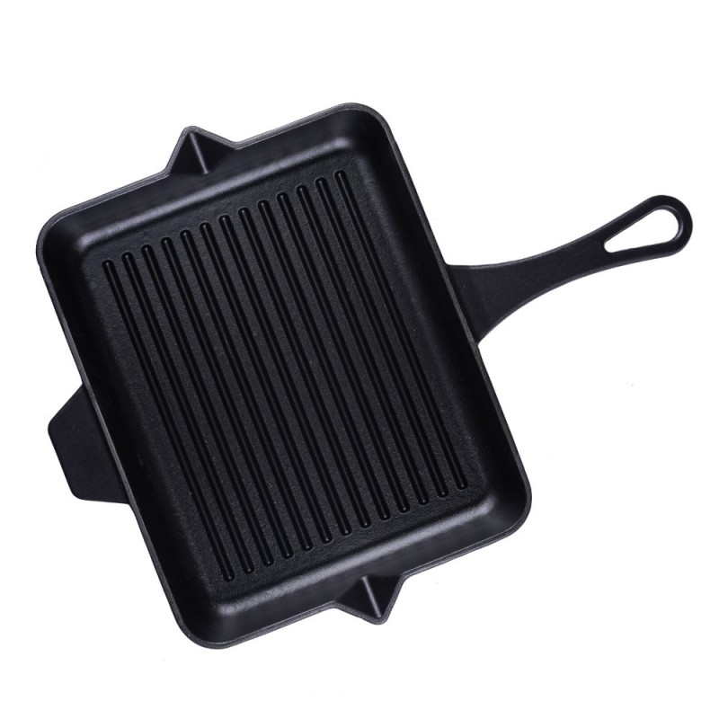 Emaljeret støbejernspande til grill Hosse, Black Onyx, 23x32cm - 