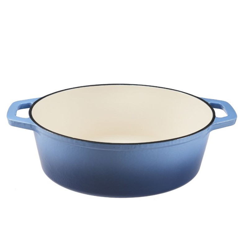 Emaljeret støbejernsgryde, Blå, oval, 33x27см | Støbejernsgryde Emaljeret støbejernsgryde, Blå, oval, 33x27см | Støbejernsgryde | |